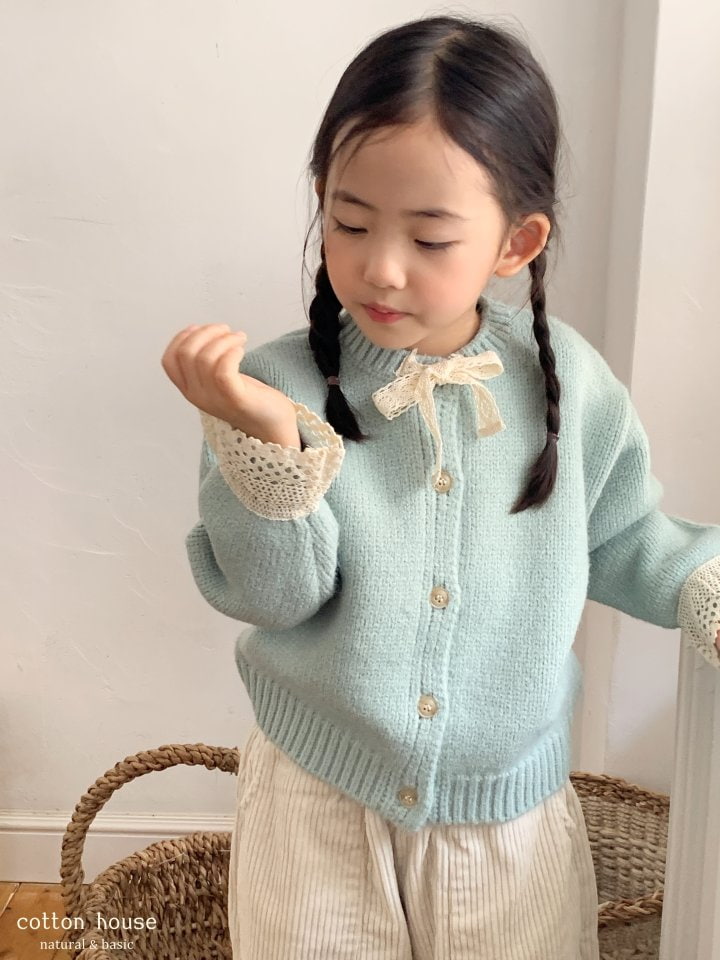 Cotton House - Korean Children Fashion - #stylishchildhood - Sleeve Lace Cardigan - 8