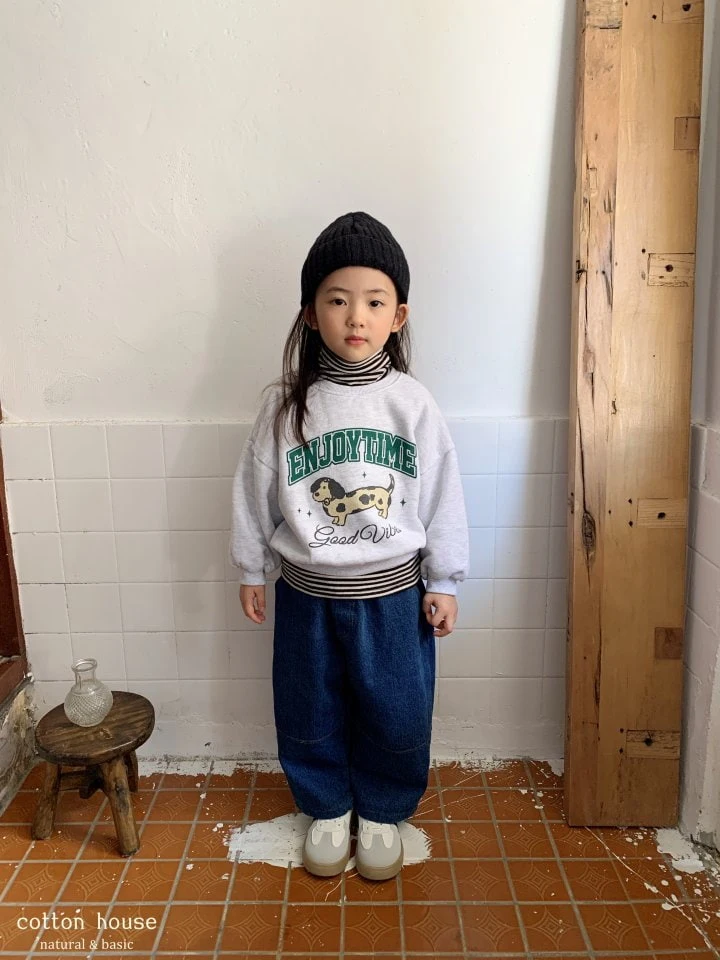 Cotton House - Korean Children Fashion - #stylishchildhood - Kush Fleece Denim Pants - 11