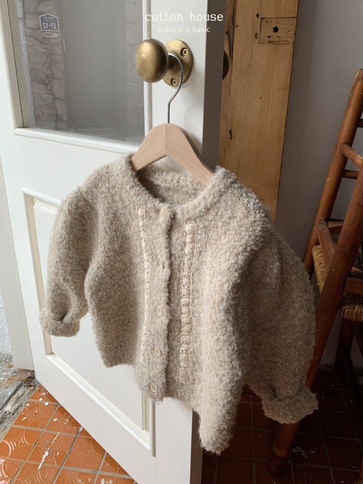 Cotton House - Korean Children Fashion - #todddlerfashion - Puff Lace Cardigan - 11