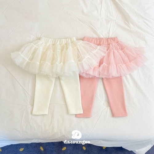 Dae Sung Sa - Korean Children Fashion - #Kfashion4kids - Fleece Mini Cancan Tutu Skirt Leggings