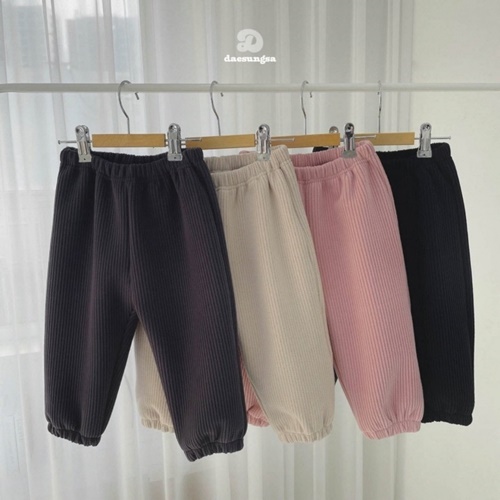 Dae Sung Sa - Korean Children Fashion - #childofig - Fleece Veloure Jogger Pants