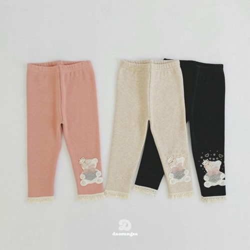 Dae Sung Sa - Korean Children Fashion - #childofig - Fleece Cubic Bear Leggings