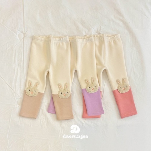 Dae Sung Sa - Korean Children Fashion - #designkidswear - Fleece Rabbit Colored Leggings