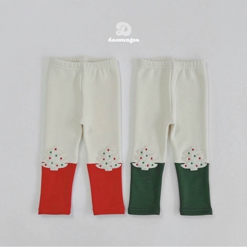 Dae Sung Sa - Korean Children Fashion - #discoveringself - Fleece Tree Two Tone Leggings