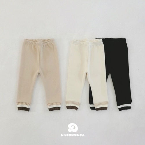 Dae Sung Sa - Korean Children Fashion - #fashionkids - Fleece Knit Jogger Leggings