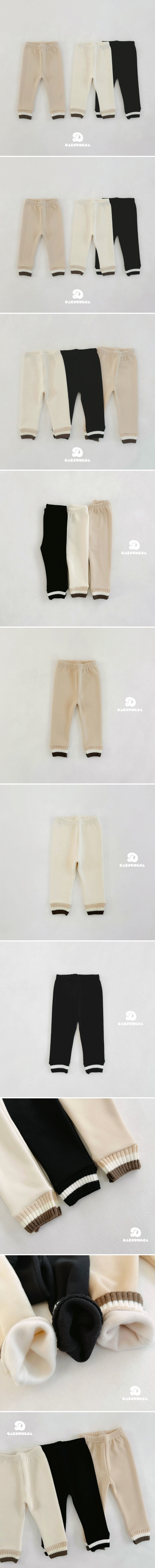 Dae Sung Sa - Korean Children Fashion - #kidsshorts - Fleece Knit Jogger Leggings - 2