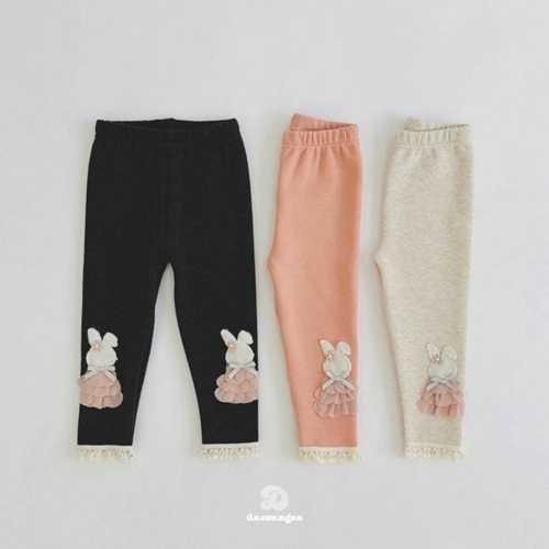 Dae Sung Sa - Korean Children Fashion - #kidsshorts - Fleece Dress Rabbit Leggings