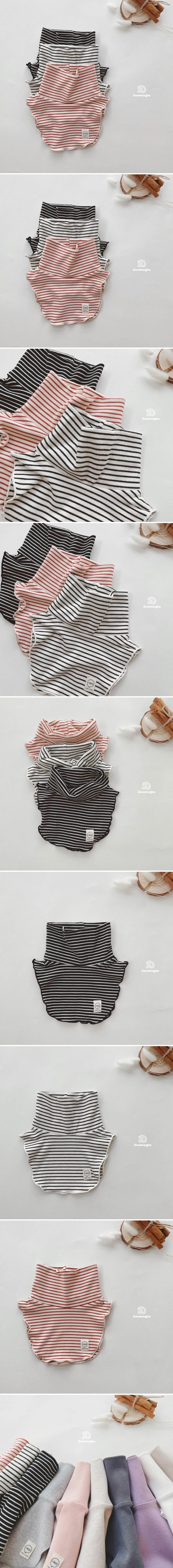 Dae Sung Sa - Korean Children Fashion - #kidzfashiontrend - Peach Stripe Fake Turtleneck - 2