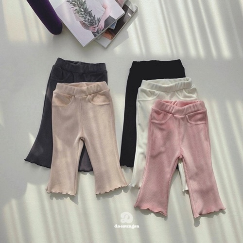 Dae Sung Sa - Korean Children Fashion - #littlefashionista - Fleece Veloure Bootscut Pants