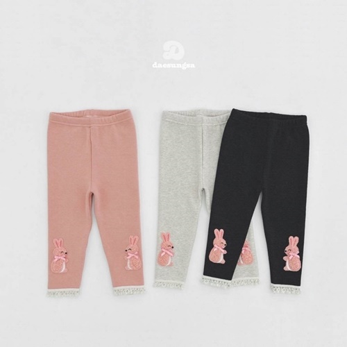 Dae Sung Sa - Korean Children Fashion - #littlefashionista - Fleece Mink Rabbit Leggings