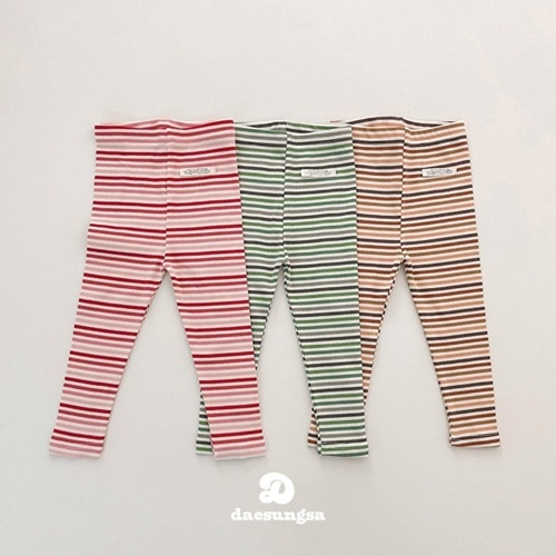 Dae Sung Sa - Korean Children Fashion - #magicofchildhood - Label Stripe Leggings