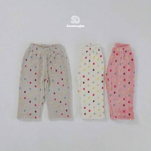 Dae Sung Sa - Korean Children Fashion - #minifashionista - Dot Fleece Sleeping Pants