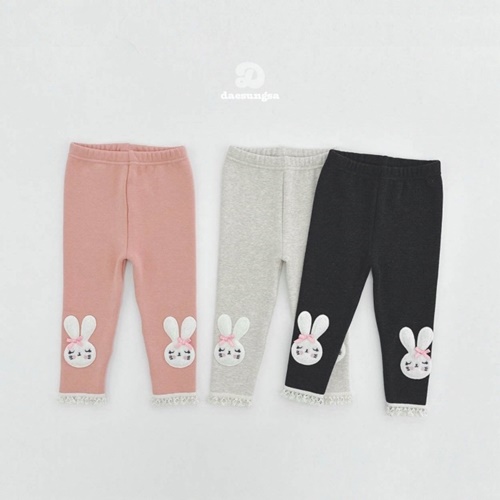 Dae Sung Sa - Korean Children Fashion - #minifashionista - Fleece Dumble Rabbit Leggings