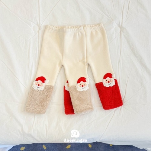 Dae Sung Sa - Korean Children Fashion - #prettylittlegirls - Fleece Santa Colored Leggings