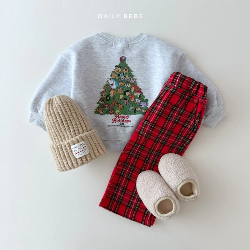 Daily Bebe - Korean Children Fashion - #Kfashion4kids - Merry Check Pants - 5