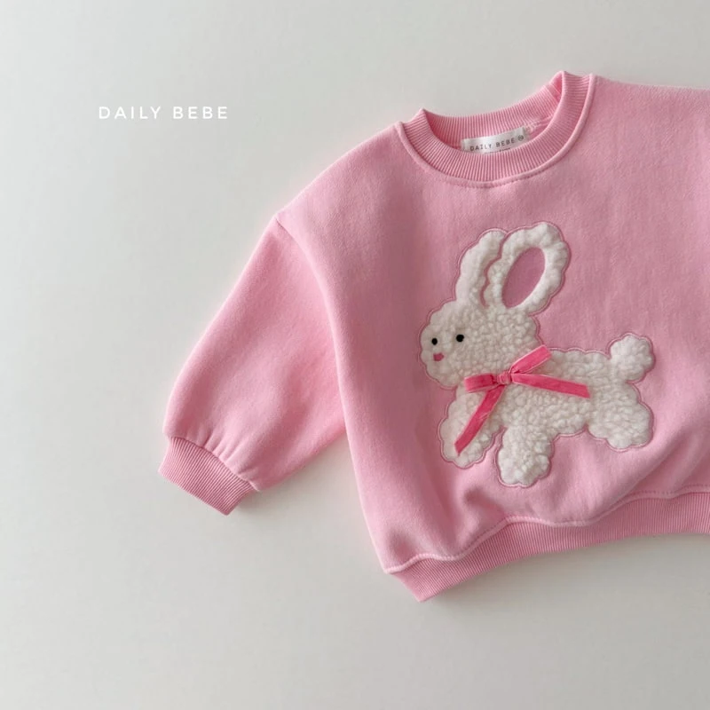 Daily Bebe - Korean Children Fashion - #childofig - Fleece Ribbon Sweatshirts - 5