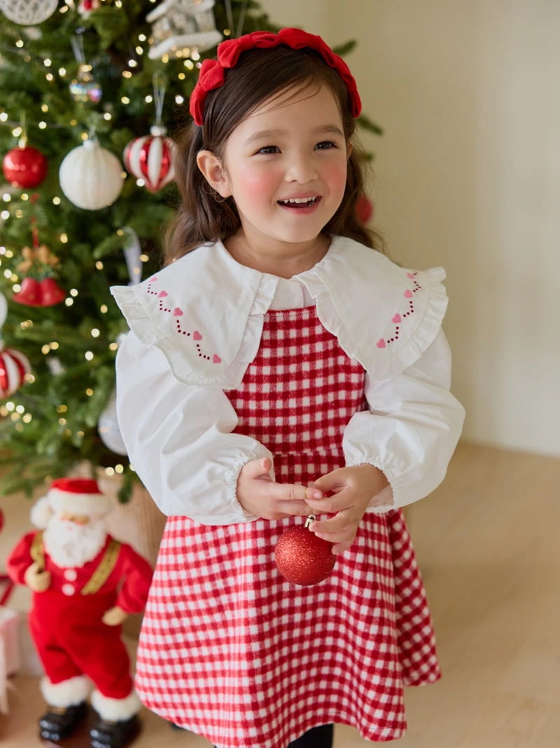 Daily Bebe - Korean Children Fashion - #childofig - Eve Check One-piece - 9