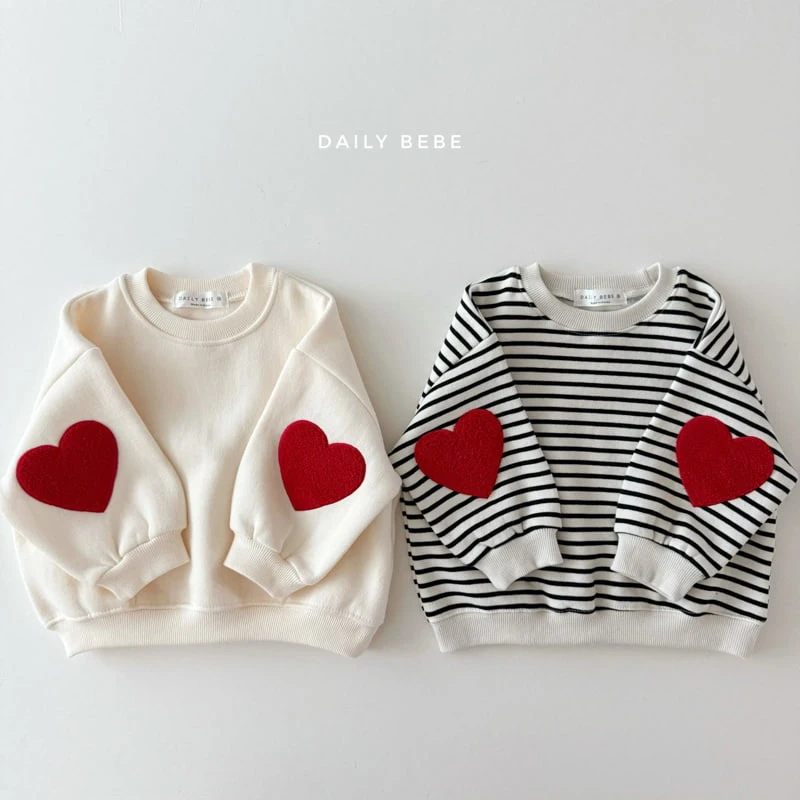 Daily Bebe - Korean Children Fashion - #stylishchildhood - Heart Bookle Sweatshirts - 4