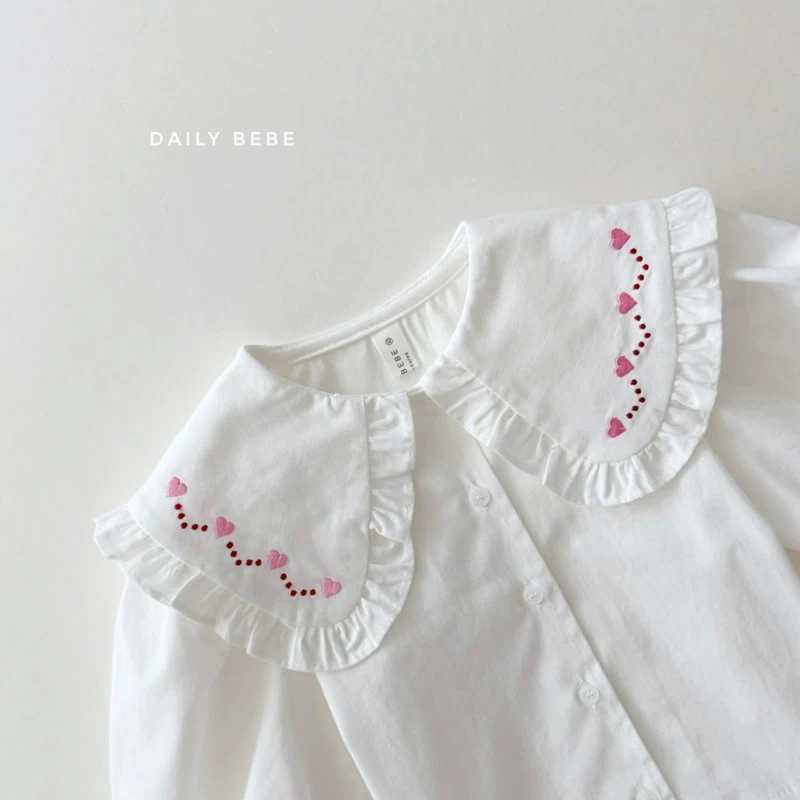 Daily Bebe - Korean Children Fashion - #childofig - Embroidered Collar Blouse - 4