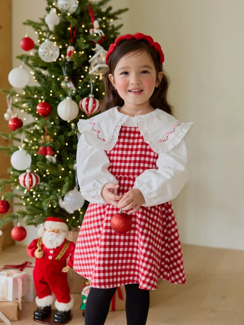 Daily Bebe - Korean Children Fashion - #childrensboutique - Eve Check One-piece - 10