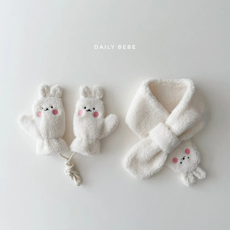 Daily Bebe - Korean Children Fashion - #childrensboutique - Gloves & Muffler Set - 3