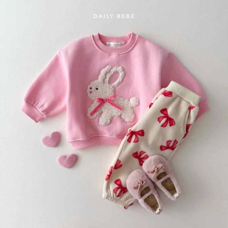 Daily Bebe - Korean Children Fashion - #designkidswear - Fleece Ribbon Sweatshirts - 8