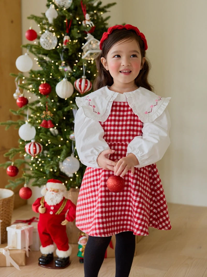 Daily Bebe - Korean Children Fashion - #designkidswear - Eve Check One-piece - 11