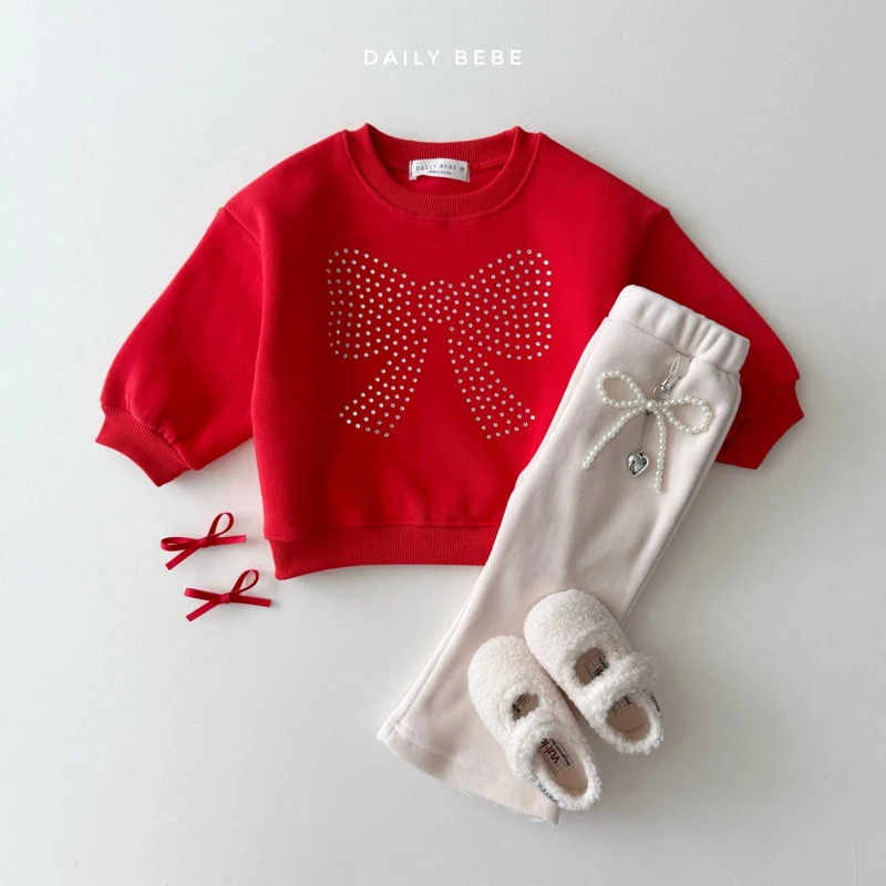 Daily Bebe - Korean Children Fashion - #designkidswear - Ribbon Cubic Sweatshirts - 10