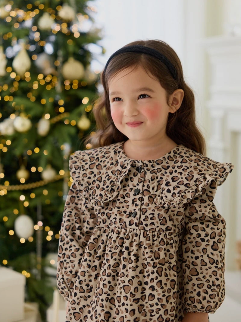 Daily Bebe - Korean Children Fashion - #designkidswear - Leopard Quilted One-piece - 8