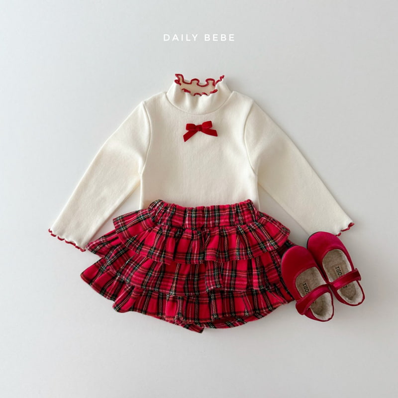 Daily Bebe - Korean Children Fashion - #designkidswear - Mockneck Wave Tee - 6