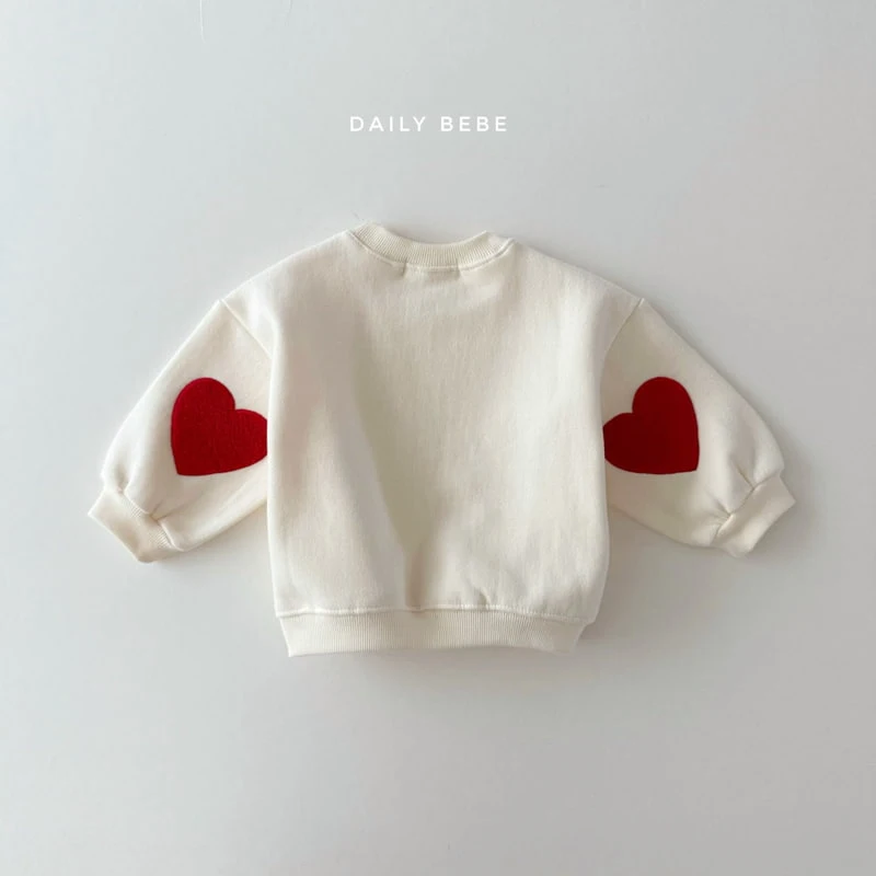 Daily Bebe - Korean Children Fashion - #discoveringself - Heart Bookle Sweatshirts - 7