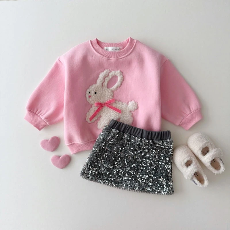 Daily Bebe - Korean Children Fashion - #fashionkids - Fleece Ribbon Sweatshirts - 10