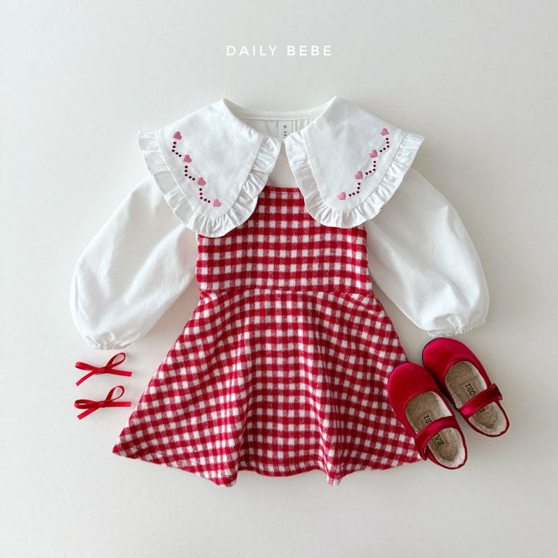 Daily Bebe - Korean Children Fashion - #fashionkids - Embroidered Collar Blouse - 7