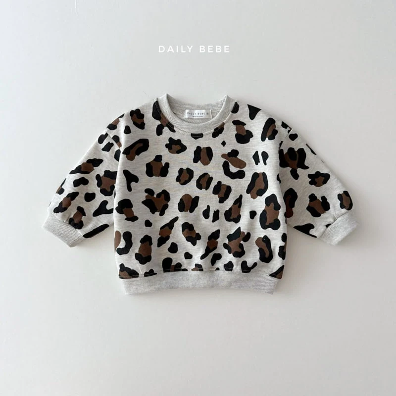 Daily Bebe - Korean Children Fashion - #discoveringself - Leopard Sweatshirt - 4