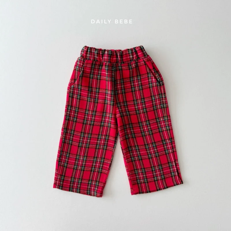 Daily Bebe - Korean Children Fashion - #fashionkids - Merry Check Pants