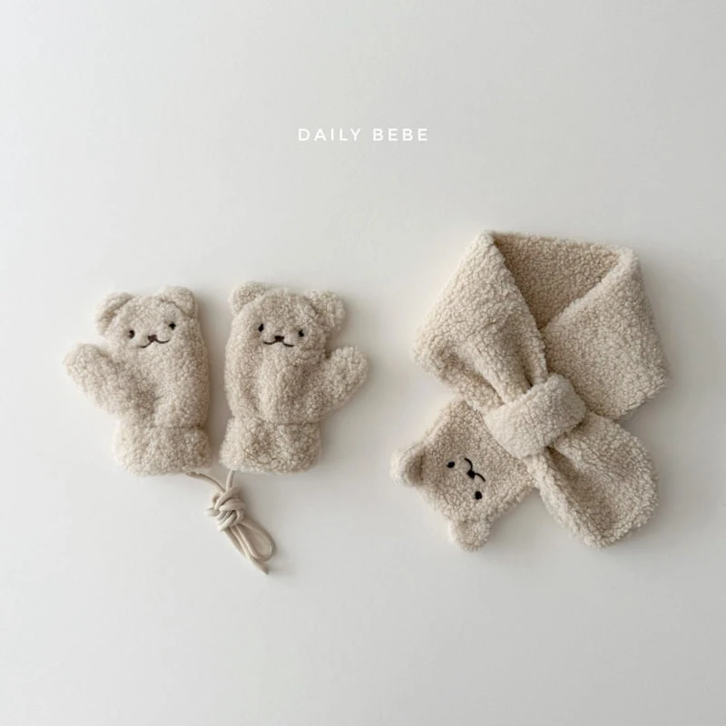 Daily Bebe - Korean Children Fashion - #kidsshorts - Gloves & Muffler Set - 7