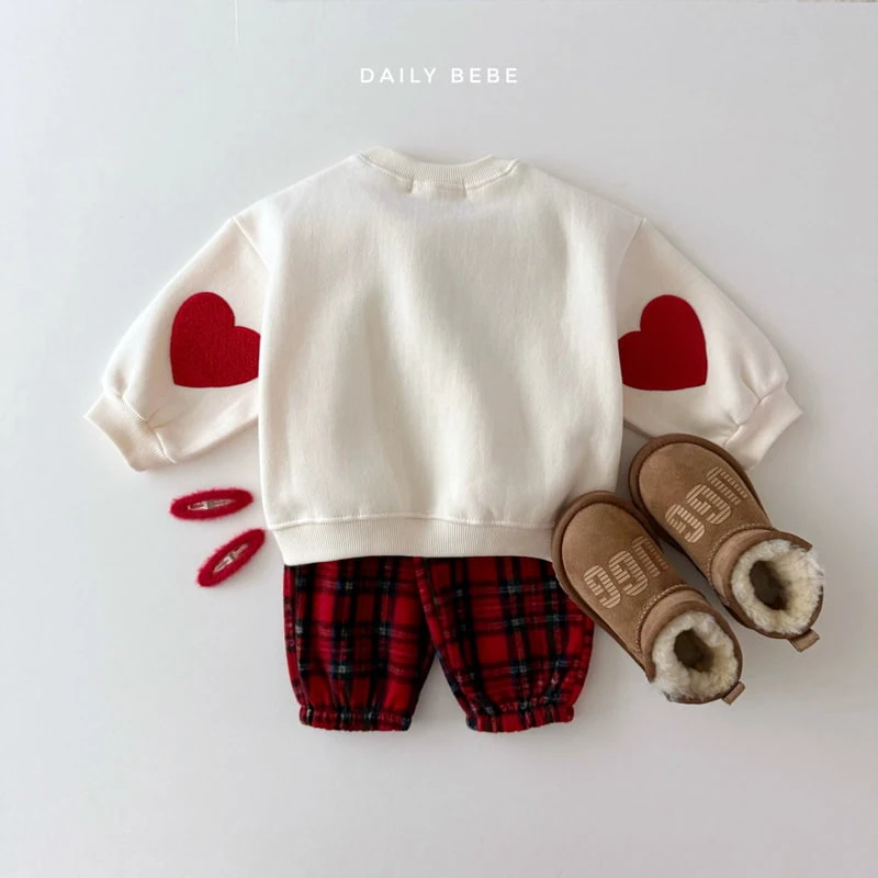 Daily Bebe - Korean Children Fashion - #kidsstore - Heart Bookle Sweatshirts - 10