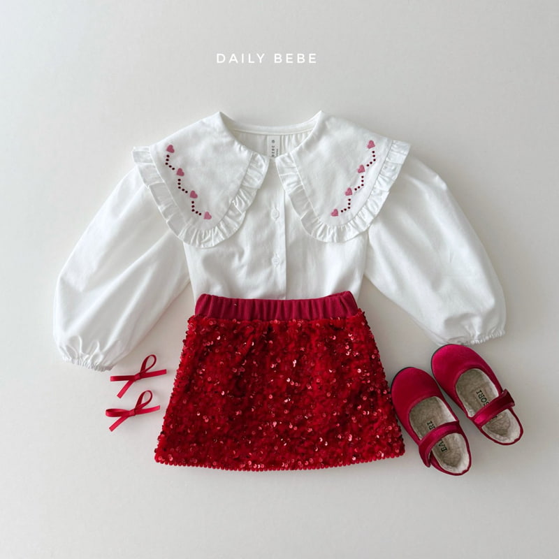 Daily Bebe - Korean Children Fashion - #kidzfashiontrend - Embroidered Collar Blouse - 10