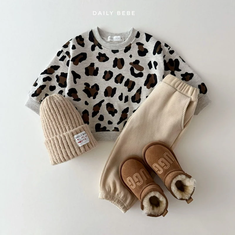 Daily Bebe - Korean Children Fashion - #kidzfashiontrend - Leopard Sweatshirt - 7