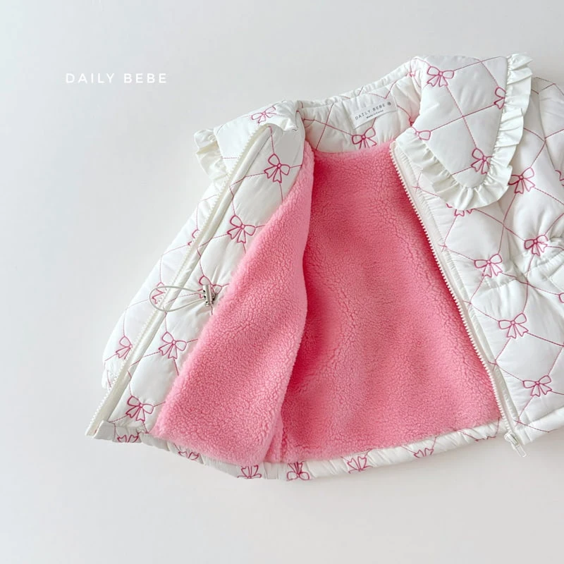 Daily Bebe - Korean Children Fashion - #kidzfashiontrend - Ribbon Collar Padding - 8