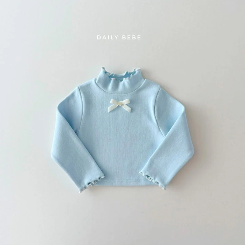 Daily Bebe - Korean Children Fashion - #kidzfashiontrend - Mockneck Wave Tee - 11