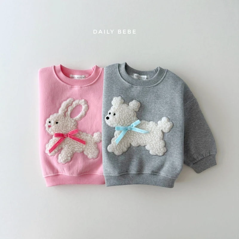 Daily Bebe - Korean Children Fashion - #littlefashionista - Fleece Ribbon Sweatshirts