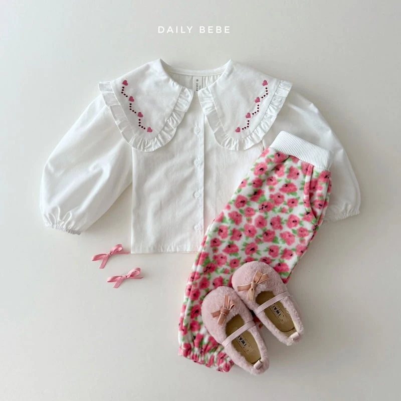 Daily Bebe - Korean Children Fashion - #littlefashionista - Embroidered Collar Blouse - 12