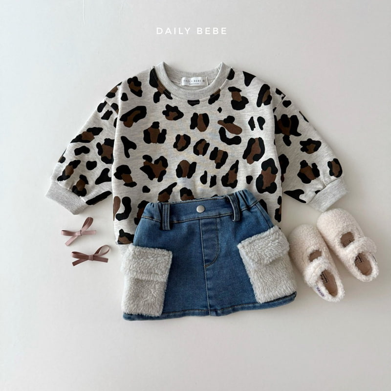 Daily Bebe - Korean Children Fashion - #littlefashionista - Leopard Sweatshirt - 9