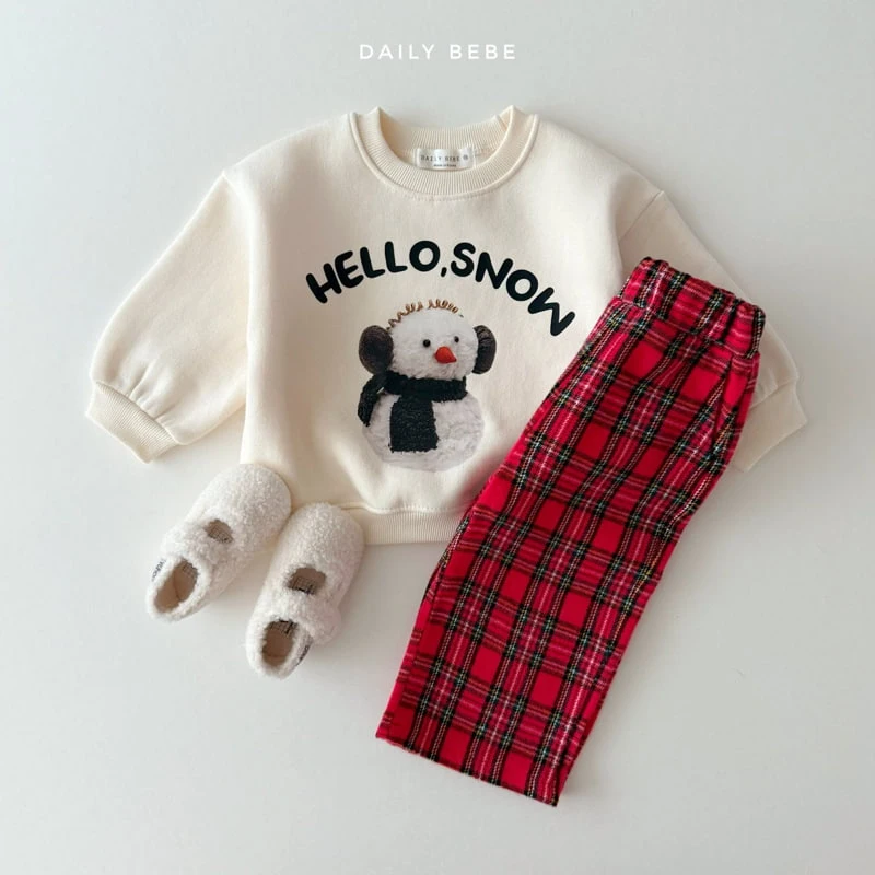 Daily Bebe - Korean Children Fashion - #littlefashionista - Merry Check Pants - 6