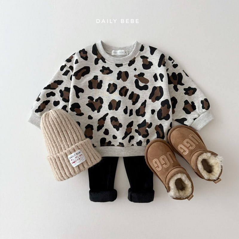 Daily Bebe - Korean Children Fashion - #magicofchildhood - Leopard Sweatshirt - 10