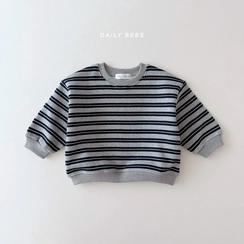 Daily Bebe - Korean Children Fashion - #minifashionista - Multi Stripe Sweatshirts - 9