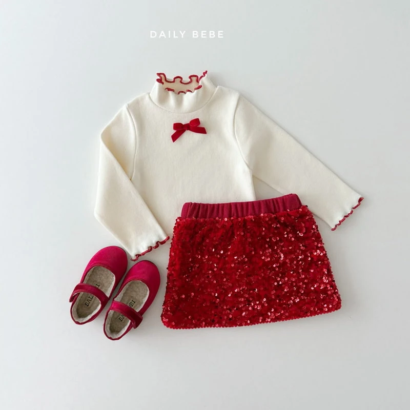 Daily Bebe - Korean Children Fashion - #minifashionista - Sequin Skirt - 10