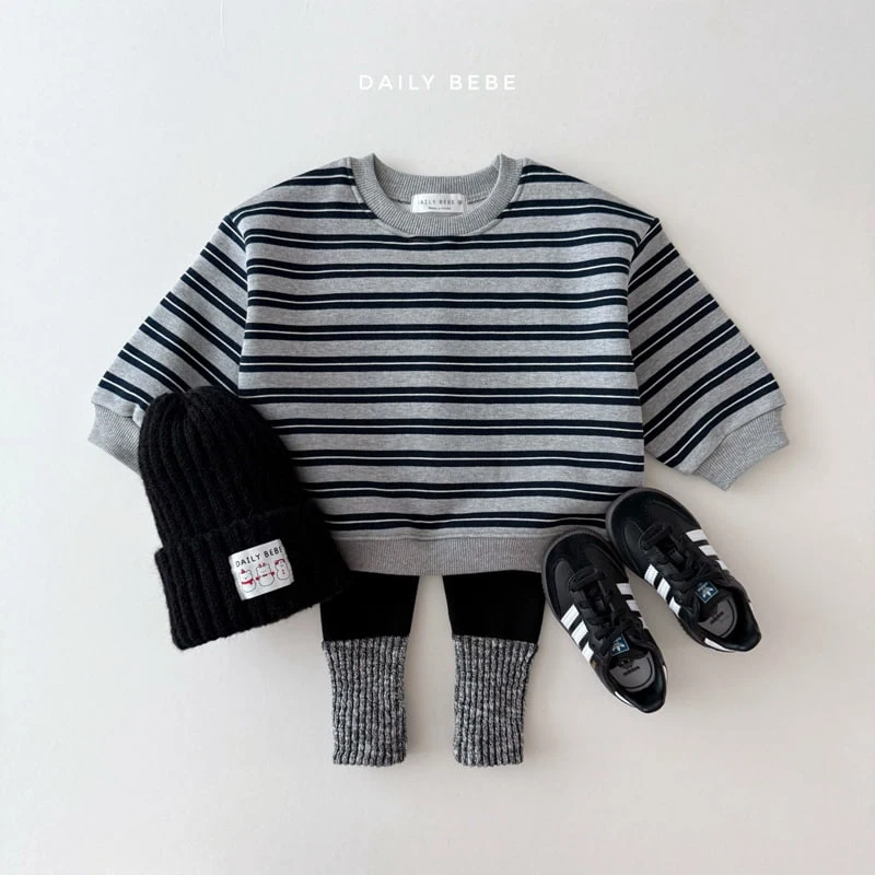 Daily Bebe - Korean Children Fashion - #prettylittlegirls - Multi Stripe Sweatshirts - 10