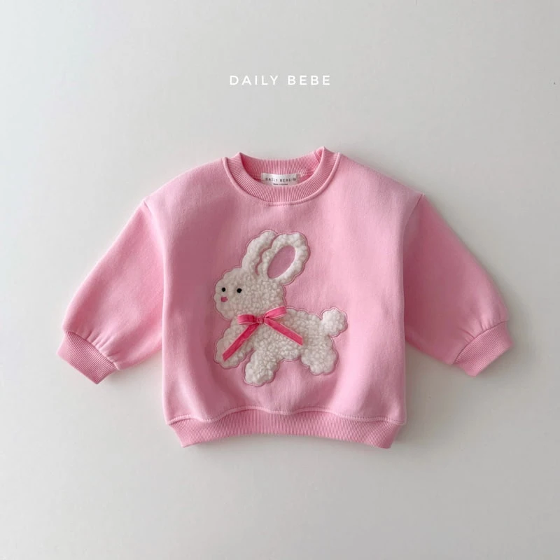 Daily Bebe - Korean Children Fashion - #minifashionista - Fleece Ribbon Sweatshirts - 4